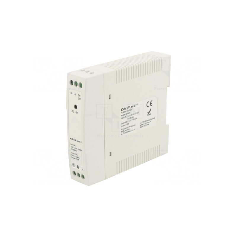 Alimentator Pulsatoriu Șină DIN 10W 12V 0,83A IP20 | Electronic-mag.ro | Componente Electronice