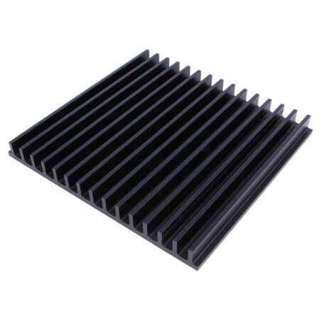 Radiator extrudat cu aripioare negru 150x159x15 mm | Electronic-mag.ro | Componente Electronice