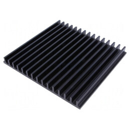 Radiator extrudat cu aripioare negru 150x159x15 mm | Electronic-mag.ro | Componente Electronice