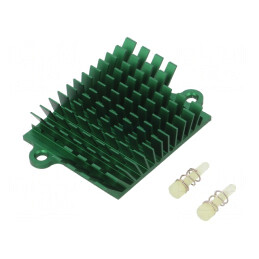 Radiator extrudat cu aripioare BGA verde 41x45mm 5°C/W | Electronic-mag.ro | Componente Electronice