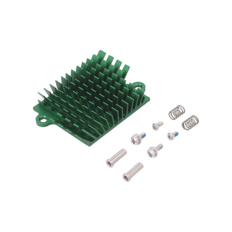 Radiator extrudat cu aripioare BGA verde 41x45mm 5°C/W | Electronic-mag.ro | Componente Electronice