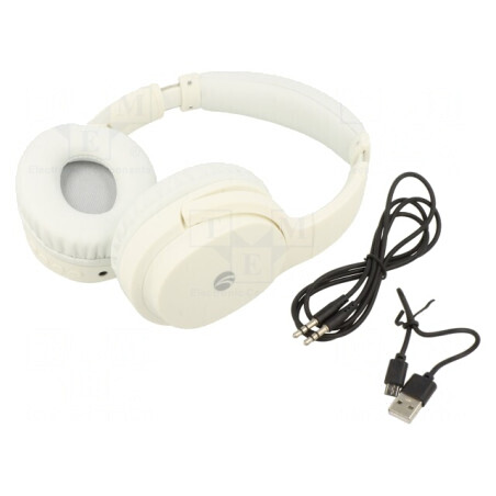 Căști Bluetooth 5.0 Over-Ear Albe 5h | Electronic-mag.ro | Componente Electronice