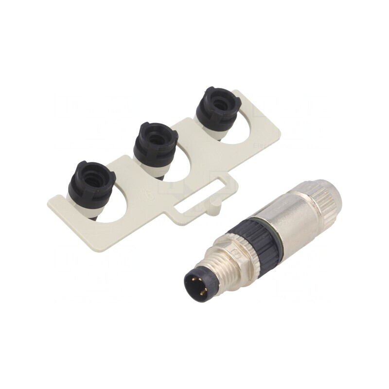 Conector M8 4 Pin Tată Cablu Drept IP67 32V 4A | Electronic-mag.ro | Componente Electronice