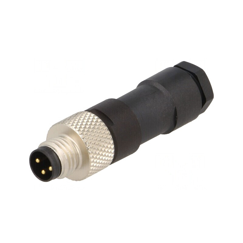 Conector M8 Tată 3 Pin Drept pe Cablu IP67 60V 4A | Electronic-mag.ro | Componente Electronice