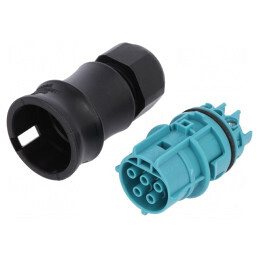 Conector Circular Mufă Mamă 5 PIN Argintat 20A 250V | Electronic-mag.ro | Componente Electronice