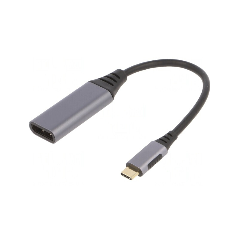 Adaptor USB C la DisplayPort 0,15m Negru/Gri