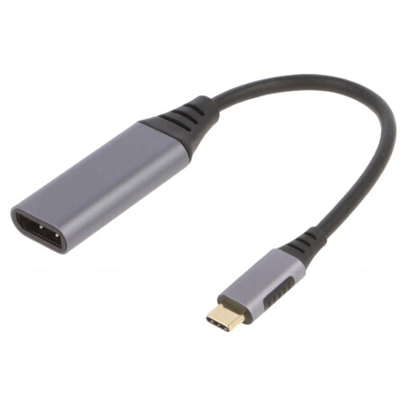 Adaptor USB C la DisplayPort 0,15m Negru/Gri | Electronic-mag.ro | Componente Electronice