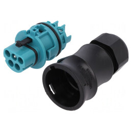 Conector Circular Mufă RST 5-Pin Argintat 20A 250V | Electronic-mag.ro | Componente Electronice