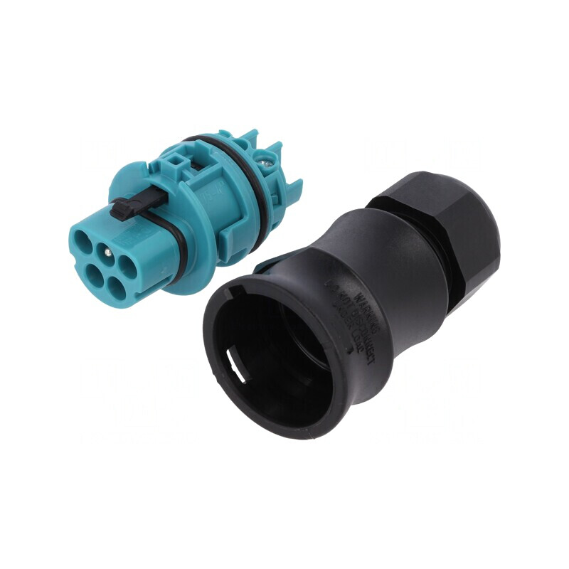 Conector Circular Mufă RST 5-Pin Argintat 20A 250V | Electronic-mag.ro | Componente Electronice