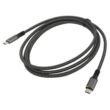 Cablu Thunderbolt 3/4 USB 4.0 Nichelat 2m 20Gbps | Electronic-mag.ro | Componente Electronice