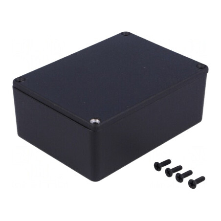 Carcasă universală aluminiu IP54 1590SBK 82x111x44mm | Electronic-mag.ro | Componente Electronice