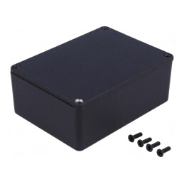 Carcasă universală aluminiu IP54 1590SBK 82x111x44mm | Electronic-mag.ro | Componente Electronice