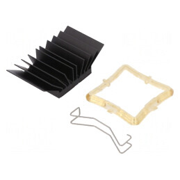 Radiator extrudat cu aripioare BGA negru 29x29mm | Electronic-mag.ro | Componente Electronice