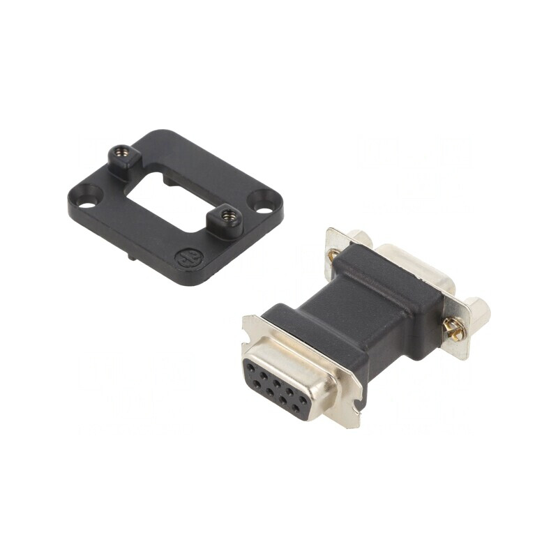 D-SUB 9P Conector F-F Negru | Electronic-mag.ro | Componente Electronice
