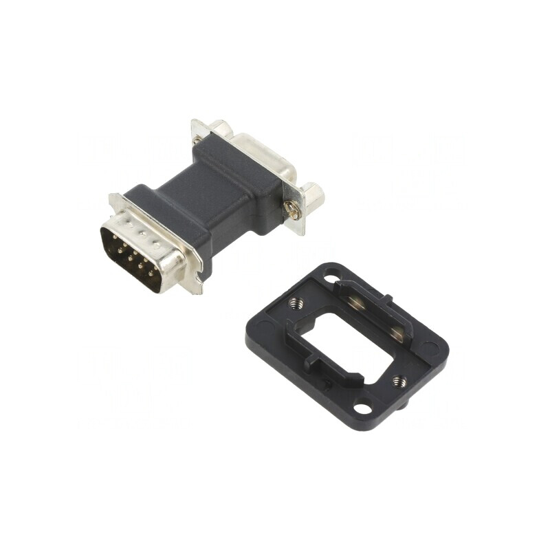 Conector D-SUB 9P Negru M-F | Electronic-mag.ro | Componente Electronice