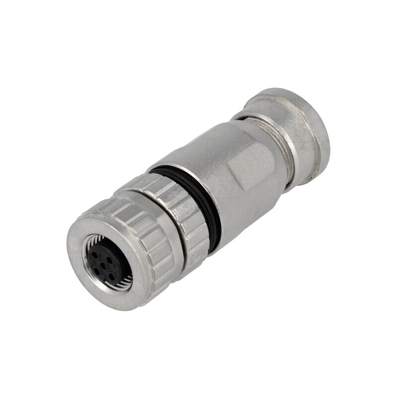 Mufă M12 5-PIN Mamă pe Cablu Drept | Electronic-mag.ro | Componente Electronice