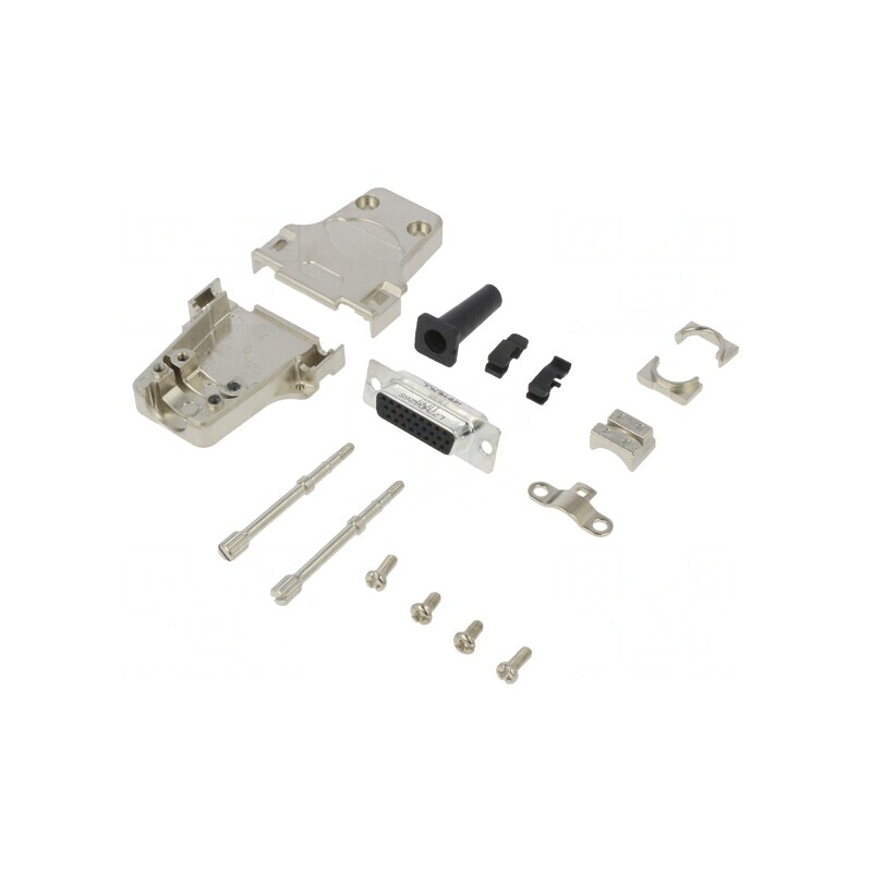 Conector D-Sub HD 26 pini mamă gold flash pentru cablu | Electronic-mag.ro | Componente Electronice