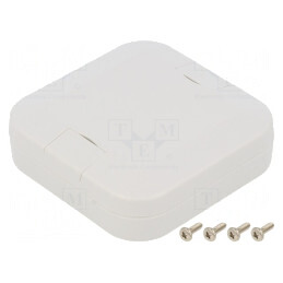 Carcasă Universală Gri Deschis 75x75x22mm WP ASA | Electronic-mag.ro | Componente Electronice