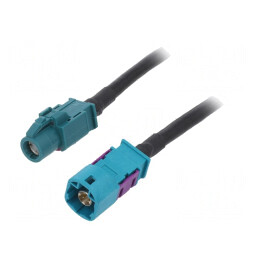 Adaptor antenă | Fakra | Fakra HSD soclu,Fakra HSD mufă | cu cablu | 