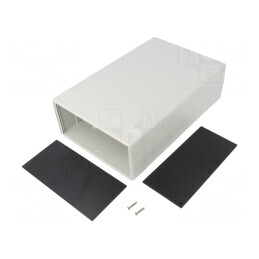 Carcasă ABS Gri IP54 cu Panou 160x250x76mm | Electronic-mag.ro | Componente Electronice