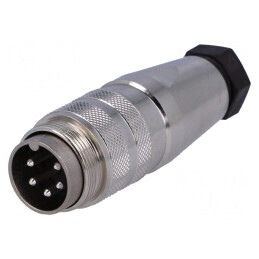 Mufă Tată M16 cu 5 Pini pentru Lipire pe Cablu 5A 300V Drept | Electronic-mag.ro | Componente Electronice