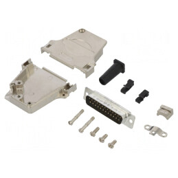 Conector D-Sub 25-Pini Tată 45° Lipire Gold Flash | Electronic-mag.ro | Componente Electronice