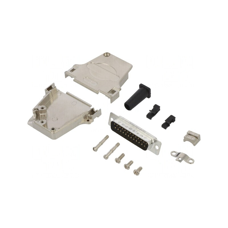Conector D-Sub 25-Pini Tată 45° Lipire Gold Flash | Electronic-mag.ro | Componente Electronice