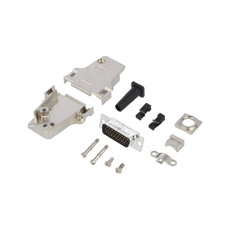 Conector D-Sub 26P Tată 45° Lipire Cablu Gold | Electronic-mag.ro | Componente Electronice