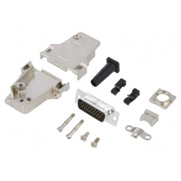 Conector D-Sub 26P Tată 45° Lipire Cablu Gold | Electronic-mag.ro | Componente Electronice