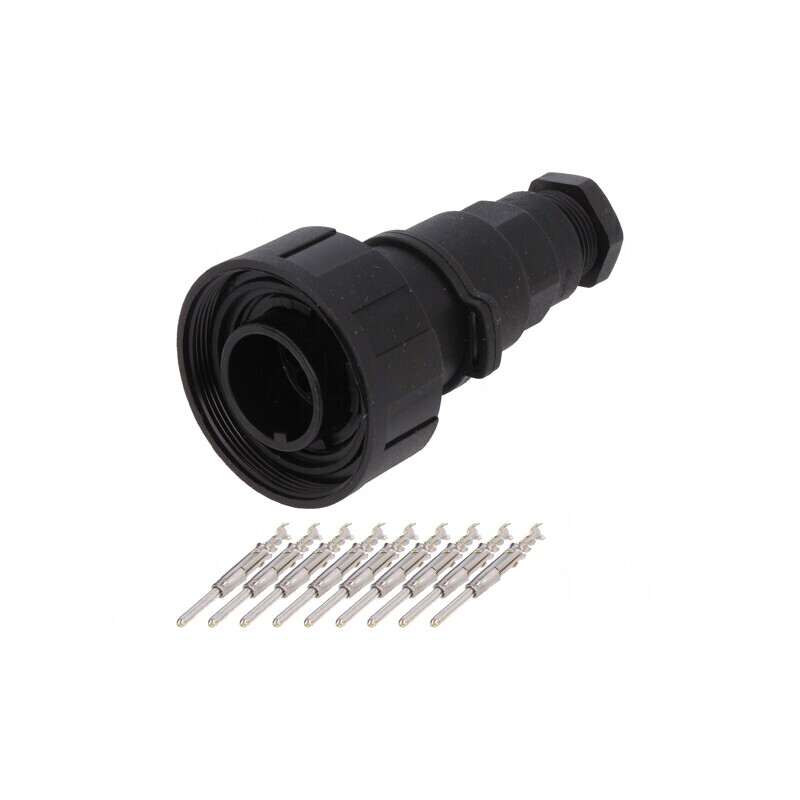 Conector Circular Mufă Tată 9 PIN Filet Interior | Electronic-mag.ro | Componente Electronice