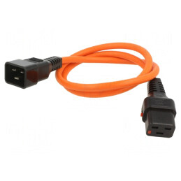 Cablu IEC C19 Mamă la IEC C20 Tată 1m cu Blocare 16A