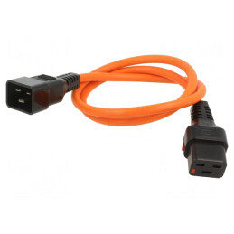 Cablu IEC C19 Mamă la IEC C20 Tată 1m cu Blocare 16A | Electronic-mag.ro | Componente Electronice