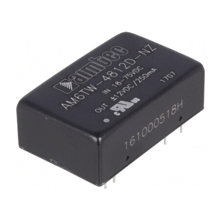 Convertor DC/DC 6W 18-75V la 12V/ -12V | Electronic-mag.ro | Componente Electronice