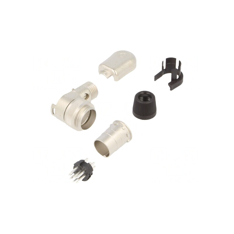 Conector M16 Mufă Tată Lipire pe Cablu 8 PIN 5A 32V IP40 | Electronic-mag.ro | Componente Electronice