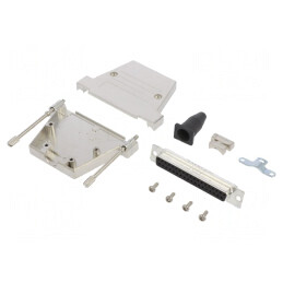 Conector D-Sub 37 pini mamă drept lipire pe cablu aurit UNC 4-40 | Electronic-mag.ro | Componente Electronice