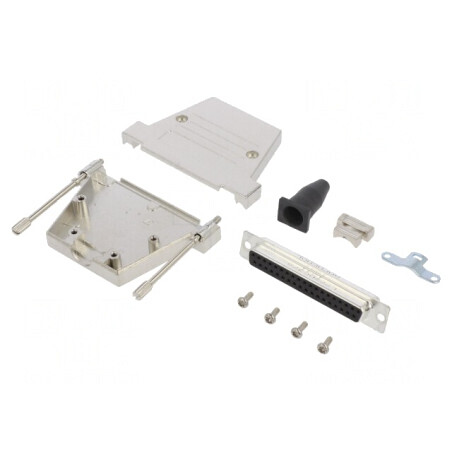 Conector D-Sub 37 pini mamă drept lipire pe cablu aurit UNC 4-40 | Electronic-mag.ro | Componente Electronice