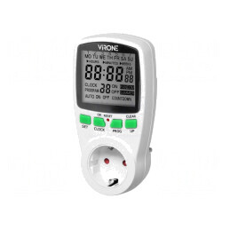 Întrerupător temporizator 230V 16A IP20 Schuko | Electronic-mag.ro | Componente Electronice