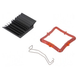 Radiator extrudat cu aripioare BGA negru 30x30mm | Electronic-mag.ro | Componente Electronice