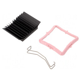 Radiator Extrudat cu Aripioare Negru 33x33mm | Electronic-mag.ro | Componente Electronice