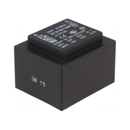 Transformator încapsulat 6VA 230VAC 15V 15V PCB | Electronic-mag.ro | Componente Electronice