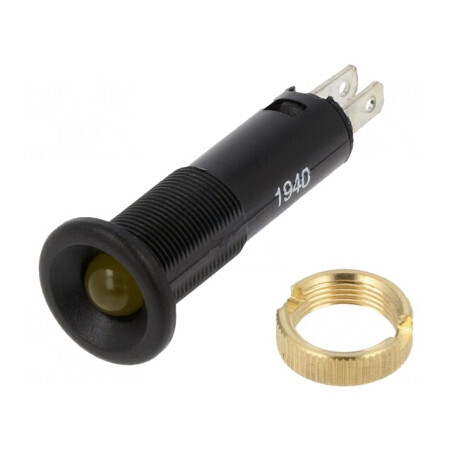 Lampă LED galbenă 24VDC Ø8mm IP40 Plastic | Electronic-mag.ro | Componente Electronice