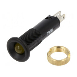 Lampă LED galbenă 24VDC Ø8mm IP40 Plastic | Electronic-mag.ro | Componente Electronice