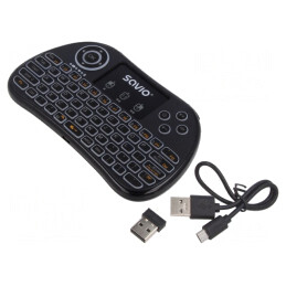 Tastatură Wireless USB A cu Touchpad Neagră 10m | Electronic-mag.ro | Componente Electronice