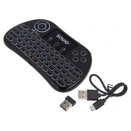 Tastatură Wireless USB A cu Touchpad Neagră 10m | Electronic-mag.ro | Componente Electronice