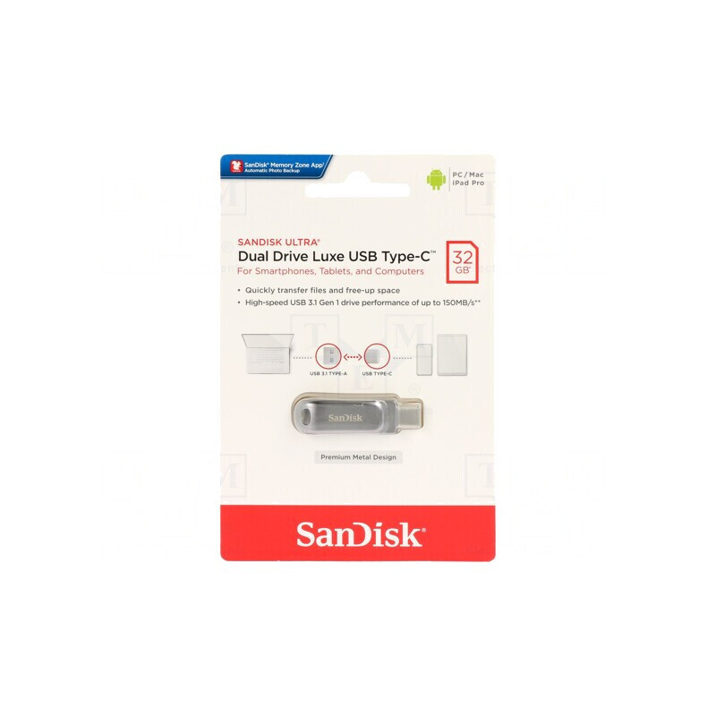 Pendrive USB 3.1 32GB 150MB/s USB A/USB C | Electronic-mag.ro | Componente Electronice