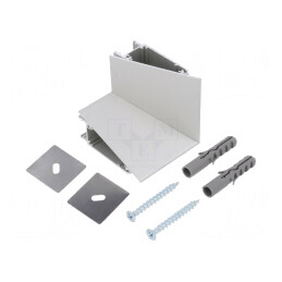 Conector 90° Aluminiu Anodat Argintiu WALLE12 | Electronic-mag.ro | Componente Electronice
