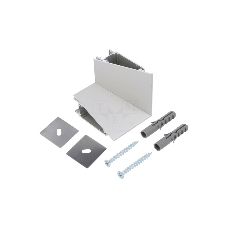 Conector 90° Aluminiu Anodat Argintiu WALLE12 | Electronic-mag.ro | Componente Electronice