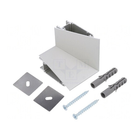 Conector 90° Aluminiu Anodat Argintiu WALLE12 | Electronic-mag.ro | Componente Electronice