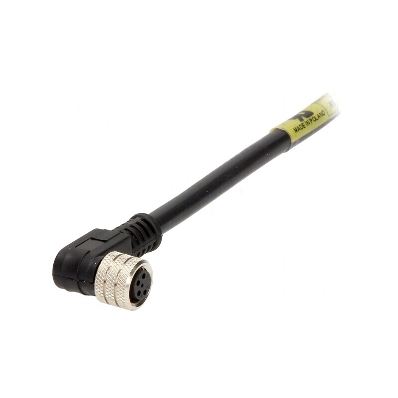 Conector M8 Mamă 4 PIN 90° cu Cablu IP67 | Electronic-mag.ro | Componente Electronice