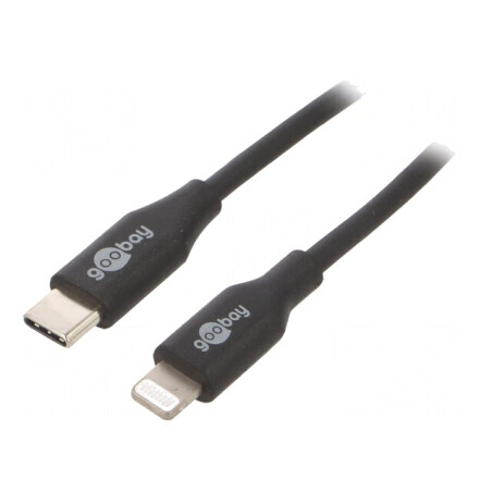 Cablu USB 2.0 Lightning la USB-C 0.5m Negru | Electronic-mag.ro | Componente Electronice